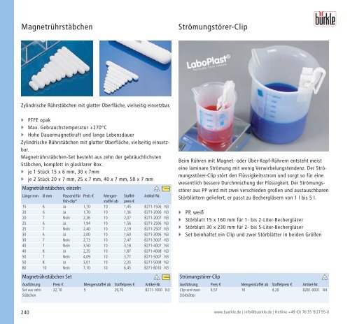 Abfüllgeräte | Probennehmer | Laborgeräte für Labor ... - Bürkle GmbH