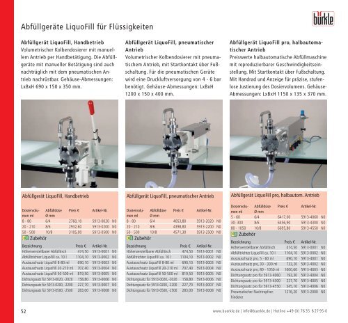 Abfüllgeräte | Probennehmer | Laborgeräte für Labor ... - Bürkle GmbH