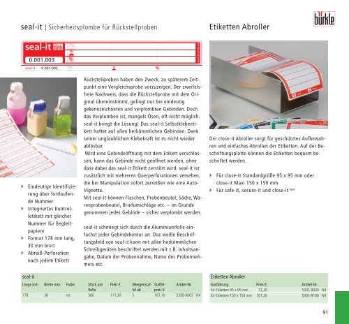 Abfüllgeräte | Probennehmer | Laborgeräte für Labor ... - Bürkle GmbH