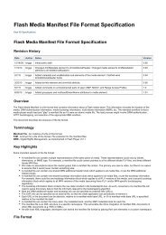 Flash Media Manifest File Format Specification