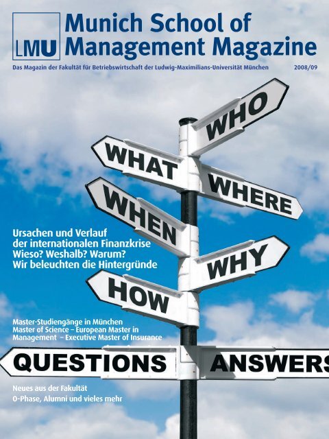 Lmu Munich School Of Management Magazine 08 09
