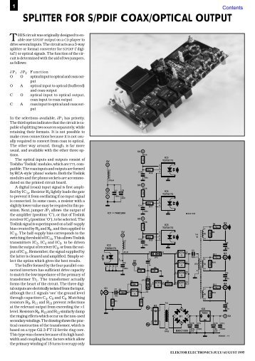 SPLITTER FOR S/PDIF COAX/OPTICAL OUTPUT - WebHTB