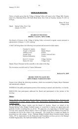 notice of meeting - Village of Spring Valley