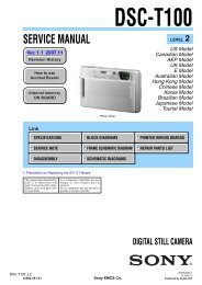 Service Manual of Sony DSC-T100 Digital Camera - SONYRUS
