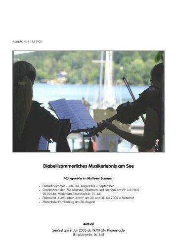 Diabellisommerliches Musikerlebnis am See - Mattsee