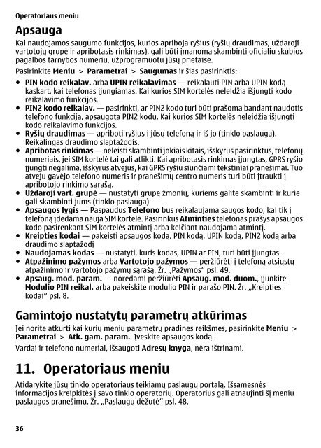 „Nokia 6300“ vartotojo vadovas