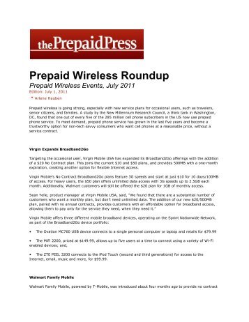 Prepaid Wireless Roundup - H2O Wireless