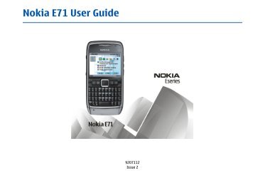Nokia E71 User Guide