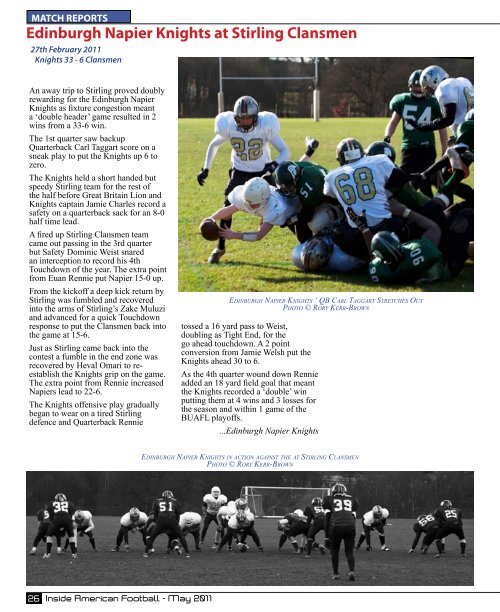 May 2011 - Inside American Football 1