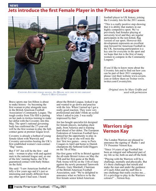 May 2011 - Inside American Football 1