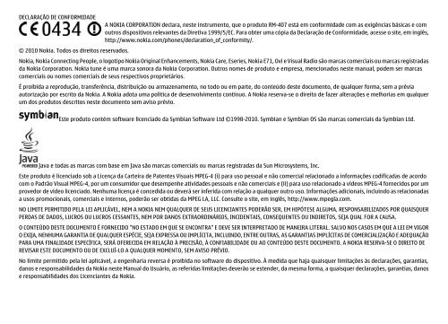 Manual do Usuário Nokia E71