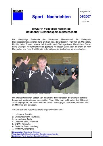 Sport - Nachrichten - Leipe Volleyball