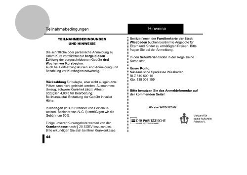 Familienbildung - Nachbarschaftshaus Wiesbaden eV