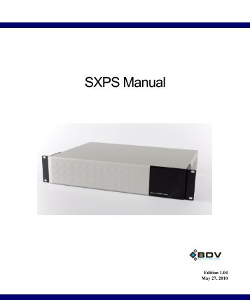 SXPS Manual 1.04.book