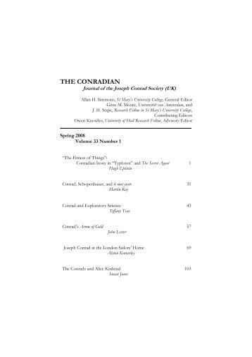 THE CONRADIAN - Joseph Conrad Society