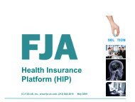 FJA's Health Insurance Platform