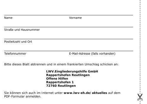 Freizeit - LWV.Eingliederungshilfe GmbH