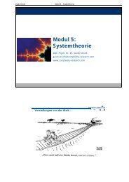 Modul 5: Systemtheorie - Complexity-Research