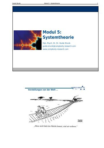 Modul 5: Systemtheorie - Complexity-Research