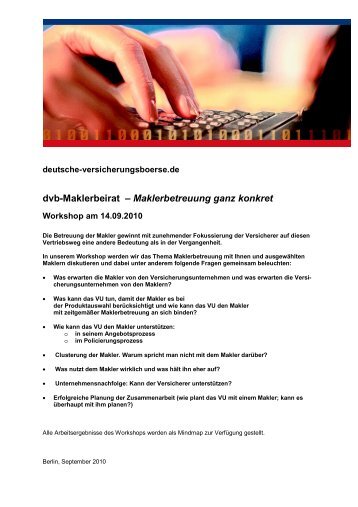 dvb-Maklerbeirat - Deutsche-Versicherungsboerse.de by Friedel ...