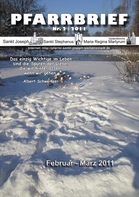 Februar - März 2011 PFARRBRIEF - St. Joseph, Siemensstadt