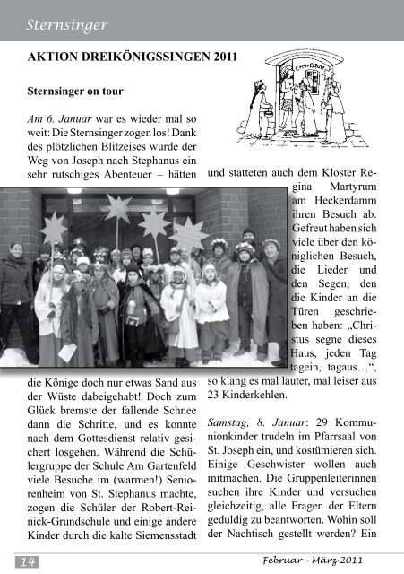 Februar - März 2011 PFARRBRIEF - St. Joseph, Siemensstadt