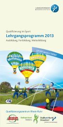 Lehrgangsprogramm 2013 - Stadtsportbund Duisburg e.V.