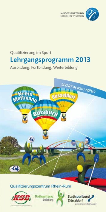 Lehrgangsprogramm 2013 - Stadtsportbund Duisburg e.V.