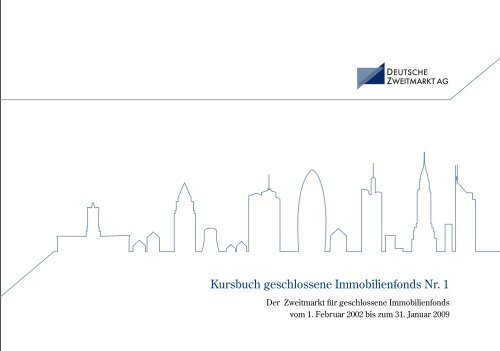 Kursbuch Geschlossene Immobilienfonds Nr 1 Der Zweitmarkt Blog