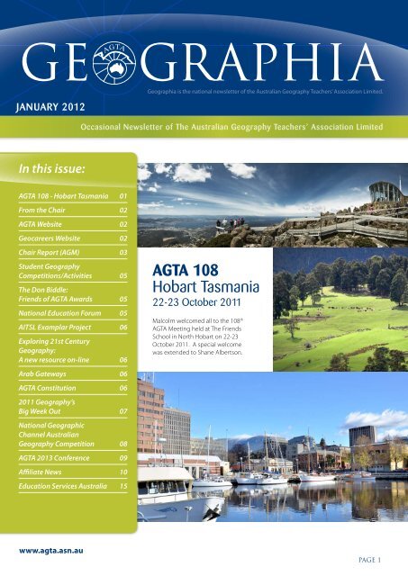 Affiliate News - Australian Geography Teachers Association