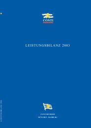 LEISTUNGSBILANZ 2003 - CONTI Unternehmensgruppe