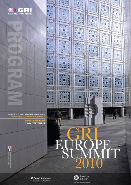 GRI EuROPE SuMMIT 2010 - Global Real Estate Institute