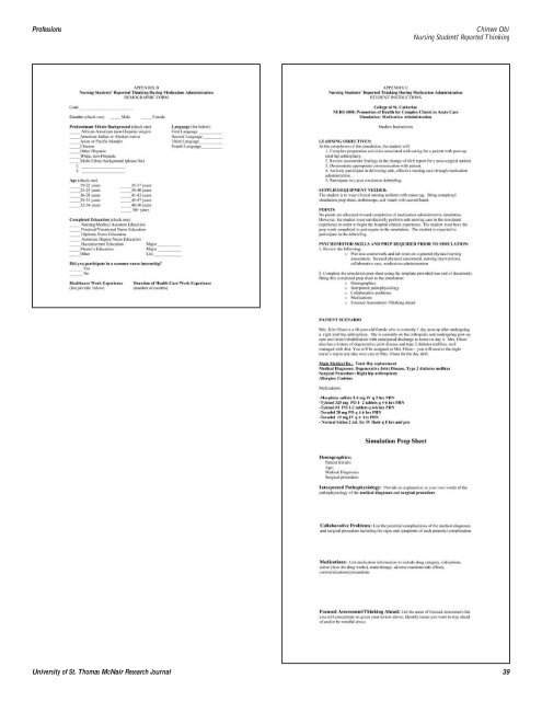 McNair Research Journal - University of St. Thomas