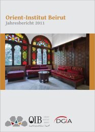 OIB Jahresbericht 2011 - Orient Institut