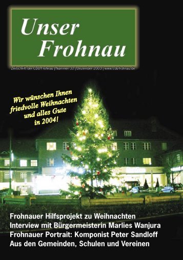 Frohnauer Hilfsprojekt zu Weihnachten Interview mit ...