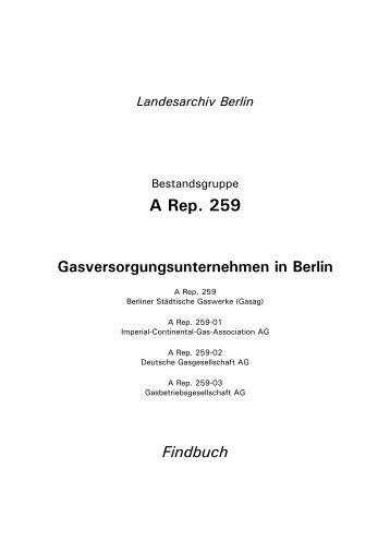 2/1-spaltig, mit Einrückung ab Titelfeld - Landesarchiv Berlin