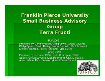 Terra Fructi - eRaven - Franklin Pierce University