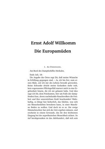 Ernst Adolf Willkomm Die Europamüden