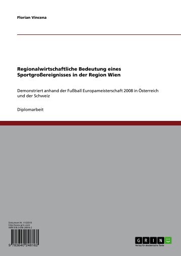 Regionalwirtschaftliche Bedeutung eines ... - Josef Wanas