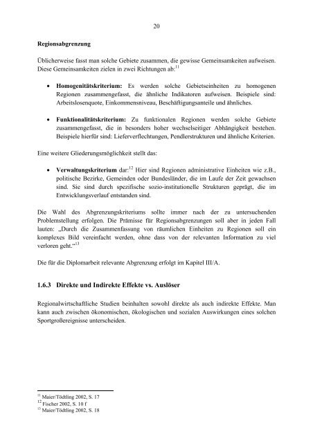 Regionalwirtschaftliche Bedeutung eines ... - Josef Wanas