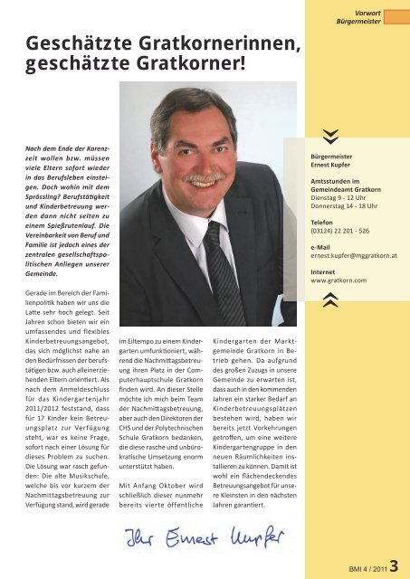 BMI 4 / 2011 - Ernest Kupfer, Bürgermeister