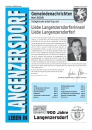 Liebe Langenzersdorferinnen! Liebe Langenzersdorfer!