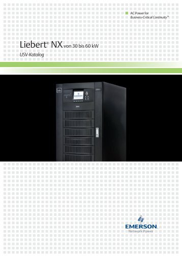 Liebert® NX USV-Systeme von 30 bis 60 kW - MASTERGUARD ...