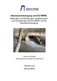 Abwasserentsorgung und EU-WRRL - Fachgebiet ...