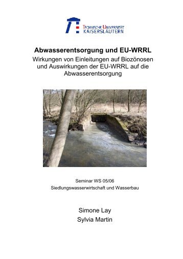 Abwasserentsorgung und EU-WRRL - Fachgebiet ...