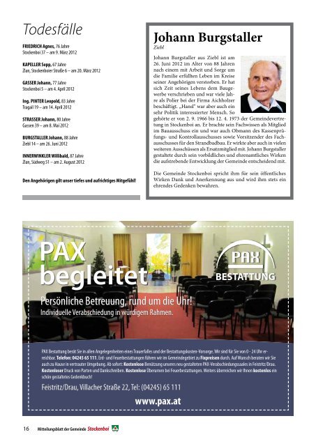 Ausgabe vom September 2012 - in Stockenboi!