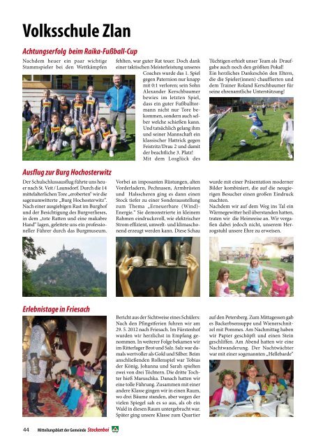 Ausgabe vom September 2012 - in Stockenboi!