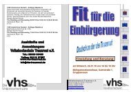 Einstufung und Beratung: - Volkshochschule Traunreut