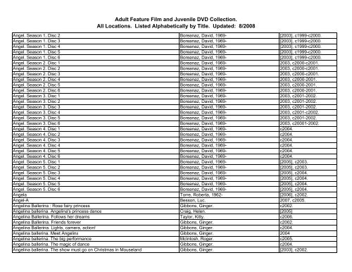 BCLandBCC Feature Films 2008-2-1 - Burlington County Library