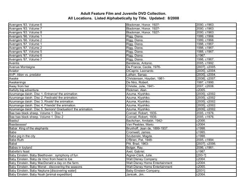 BCLandBCC Feature Films 2008-2-1 - Burlington County Library